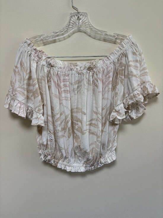 Ocean Drive Tops - Ocean Drive Cream Floral Crop Top